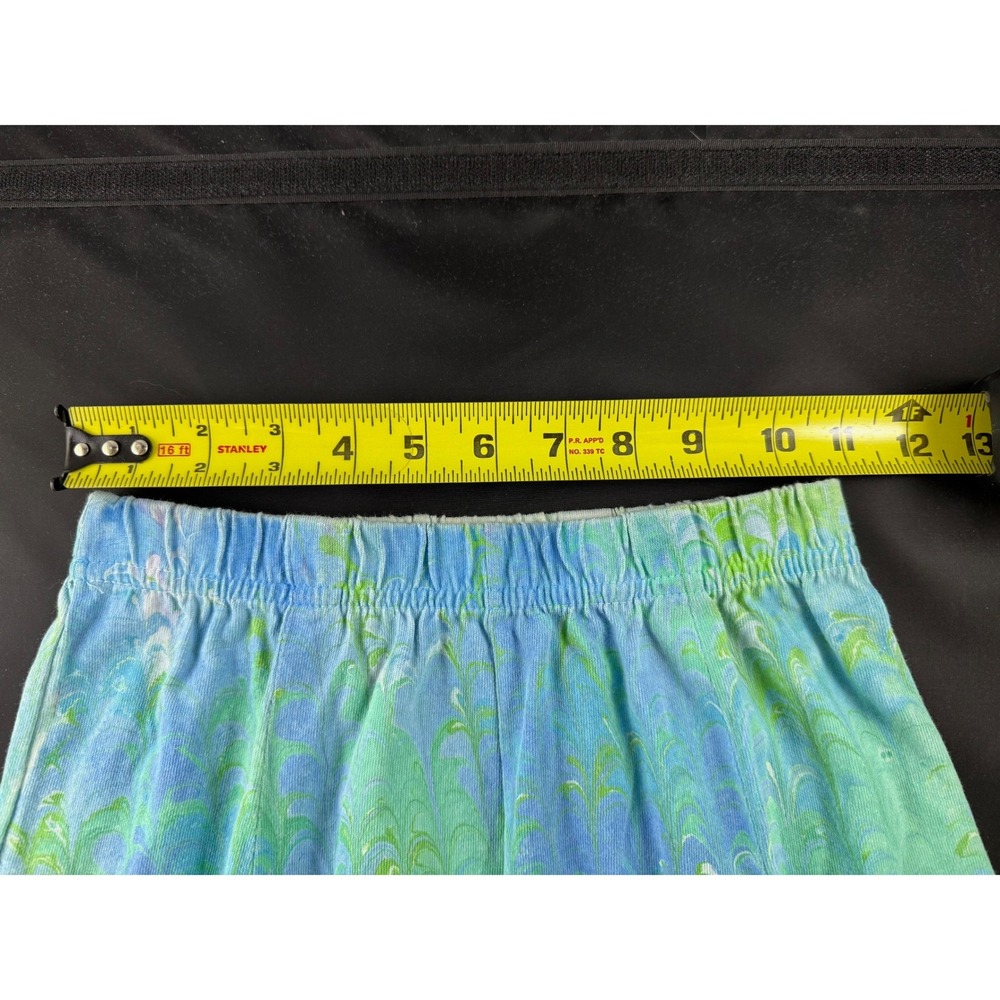 Shirleighs Marbled Art Kids Skirt Blue Green Cotton Handmade Small USA Made - Picture 5 of 9